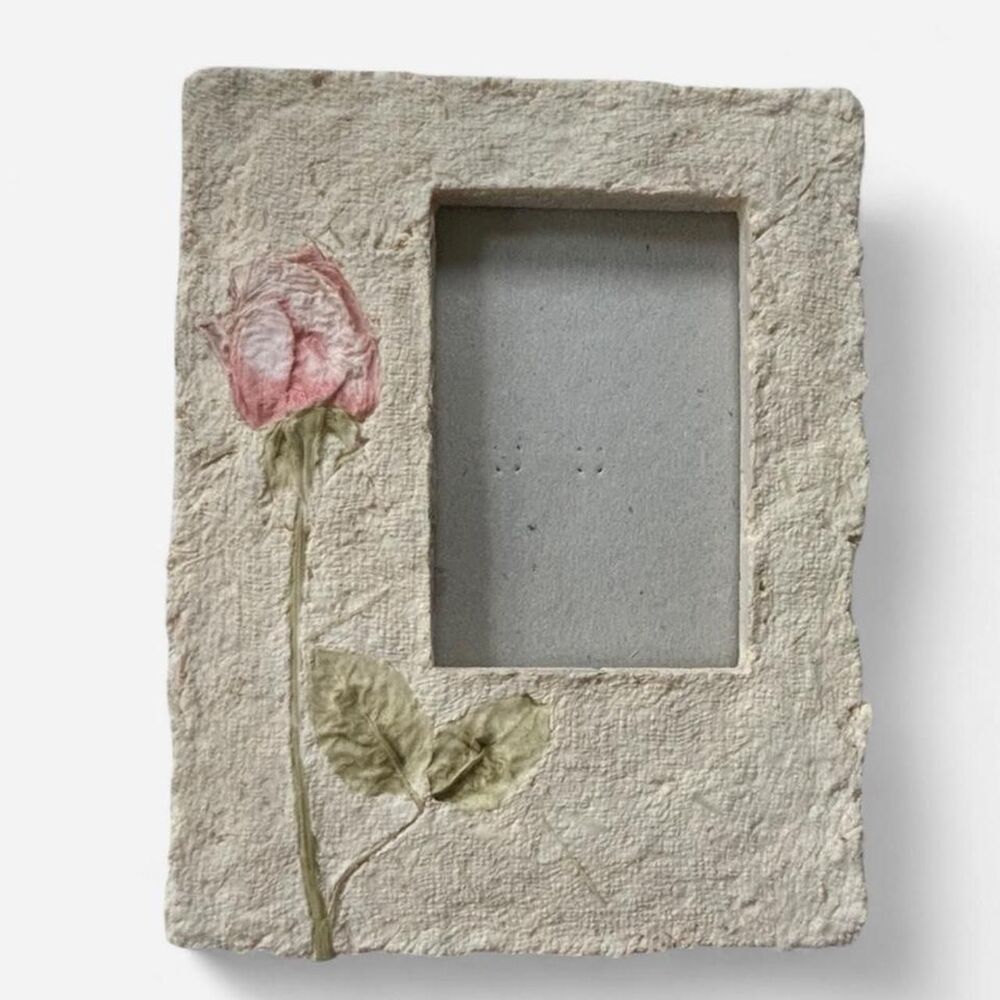 Rose Imprinted Heavy 4x6 Picture Frame